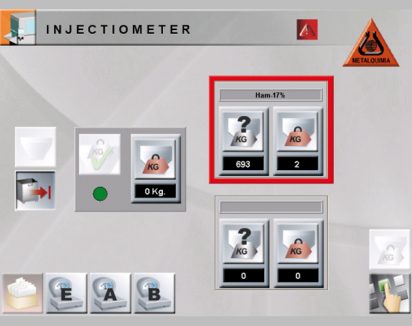 Contrôle du poids avec enregistrement des % d’injection