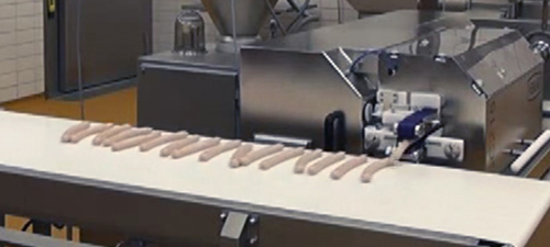 Vidéo ligne de production de saucisses